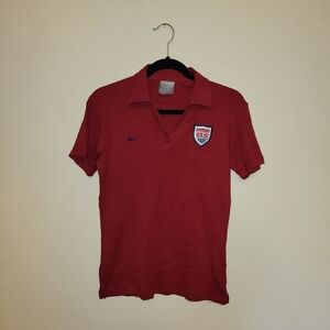 Nike Women's Red Polo Shirt